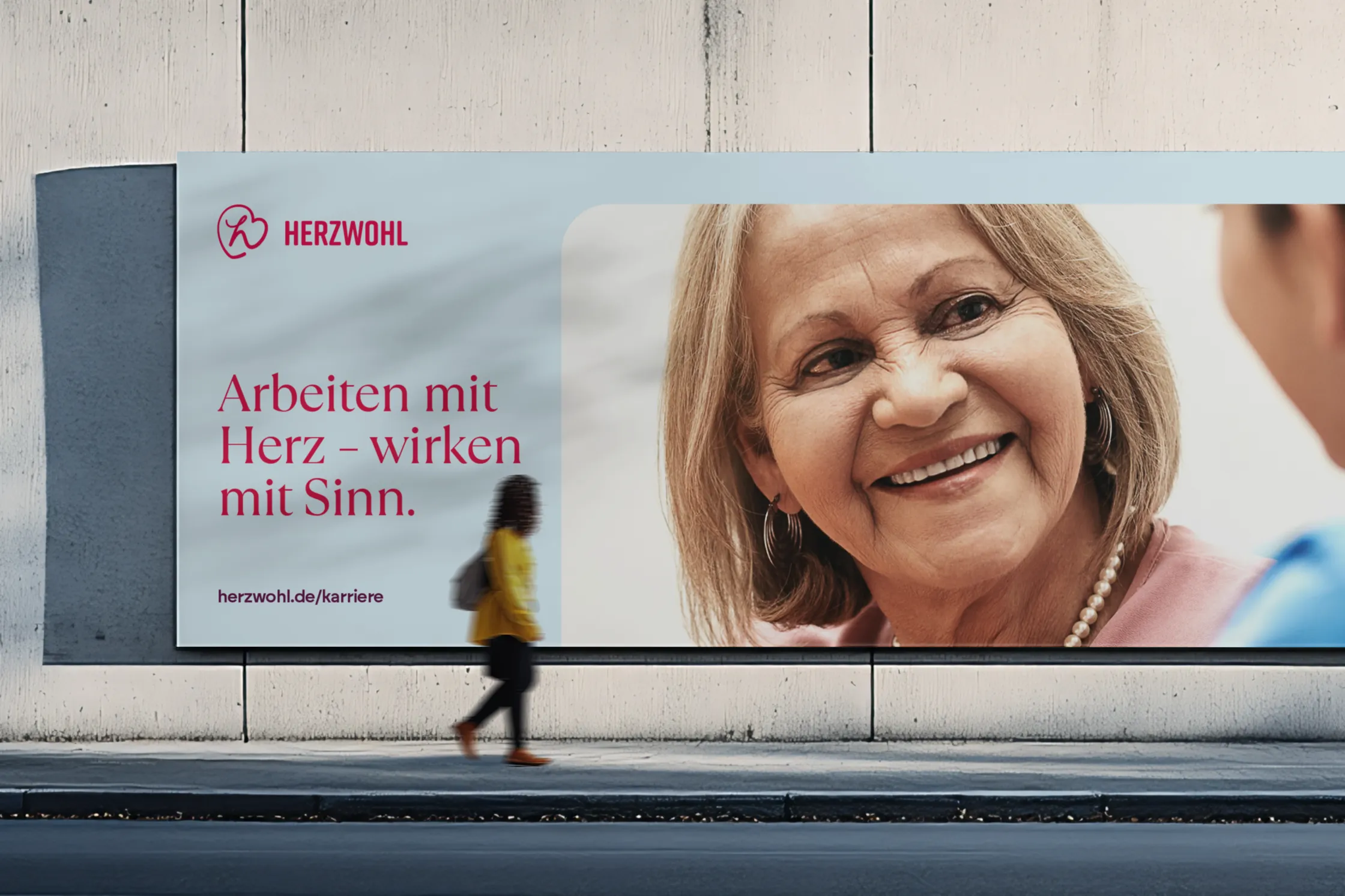 Branding Herzwohl – Werbung auf einer Großfläche